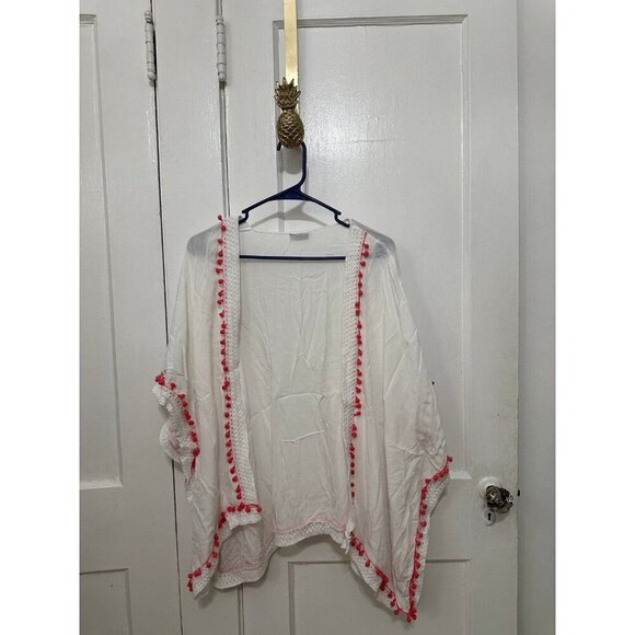 Lulla Collection by Bindya white Pom Pom cardigan - Picture 1 of 10